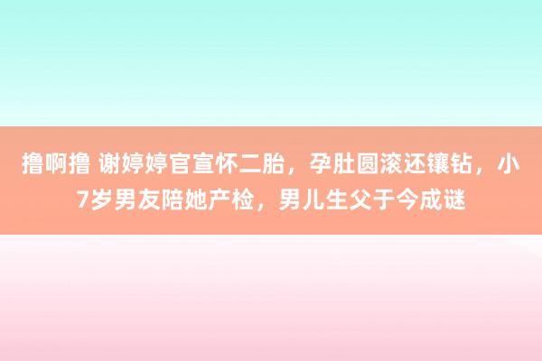 撸啊撸 谢婷婷官宣怀二胎，孕肚圆滚还镶钻，小7岁男友陪她产检，男儿生父于今成谜