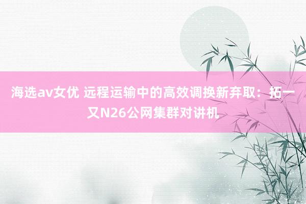 海选av女优 远程运输中的高效调换新弃取：拓一又N26公网集群对讲机