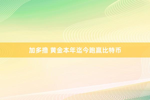 加多撸 黄金本年迄今跑赢比特币